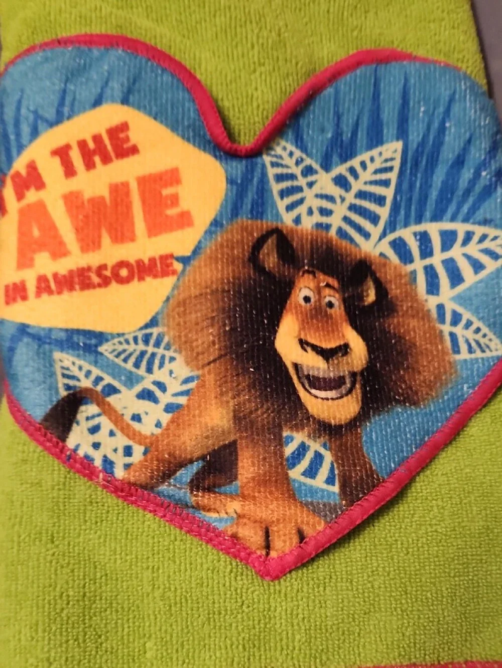 2 Madagascar Microfiber Pet Beach/Bath Towels/Bedding - Navy & Lime Green